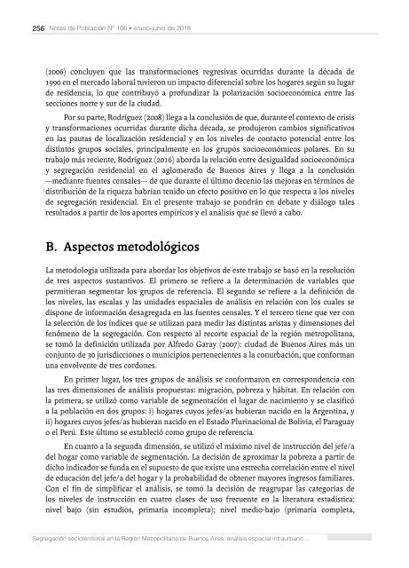 Notas de Población N° 106