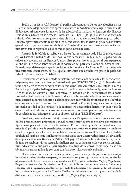 Notas de Población N° 106