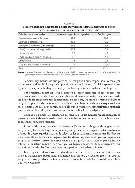 Notas de Población N° 106