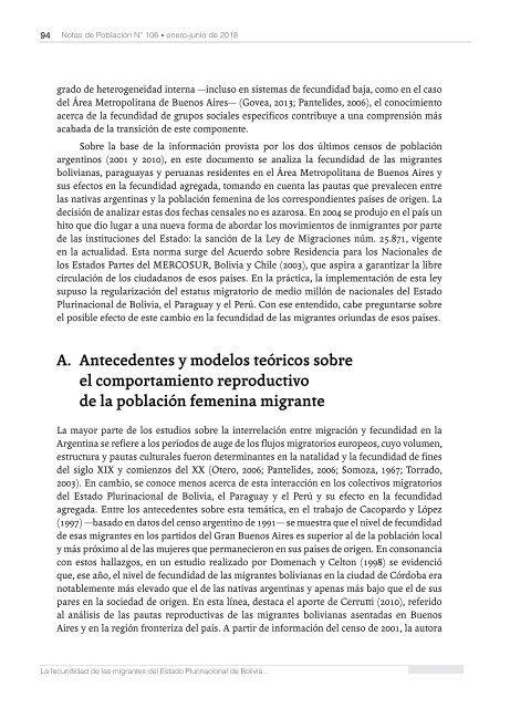 Notas de Población N° 106