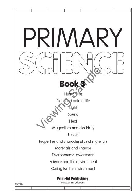PR-0553UK Primary Science - Book 3