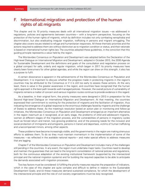 Draft first regional report on the implementation of the Montevideo Consensus on Population and Development