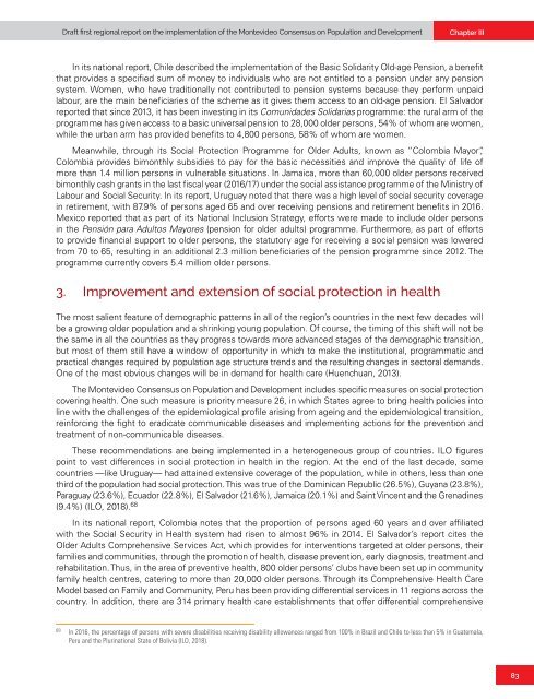 Draft first regional report on the implementation of the Montevideo Consensus on Population and Development