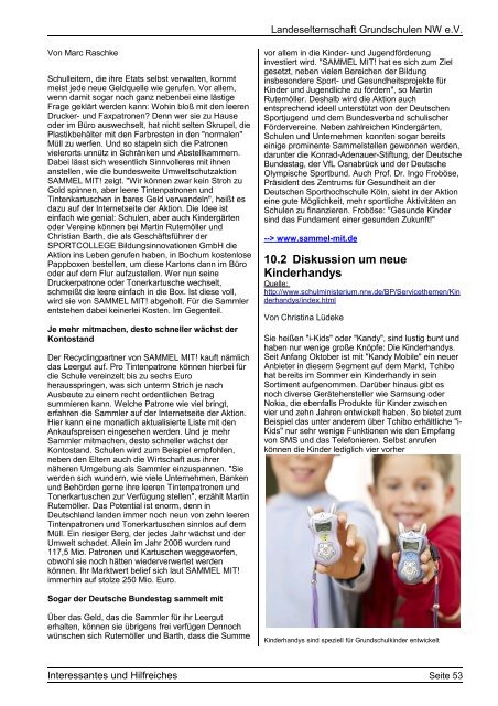 Mitglieder-Info 2009-1 - Landeselternschaft der Grundschulen in NRW