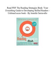 [Free] Download The Reading Strategies Book Your Everything Guide to Developing Skilled Readers   Populer ebook  BY Jennifer Serravallo