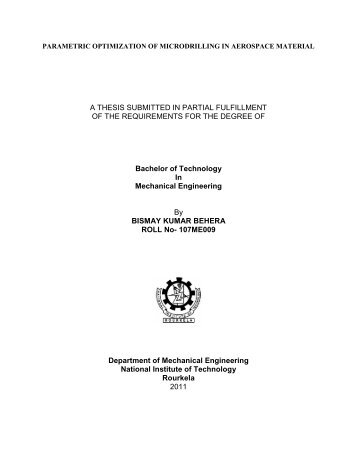 A thesis submitted in partial fulfillment of the