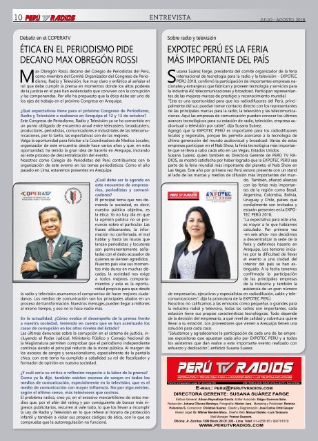 REVISTA PERÚ TV RADIOS JUL - AGO 2018