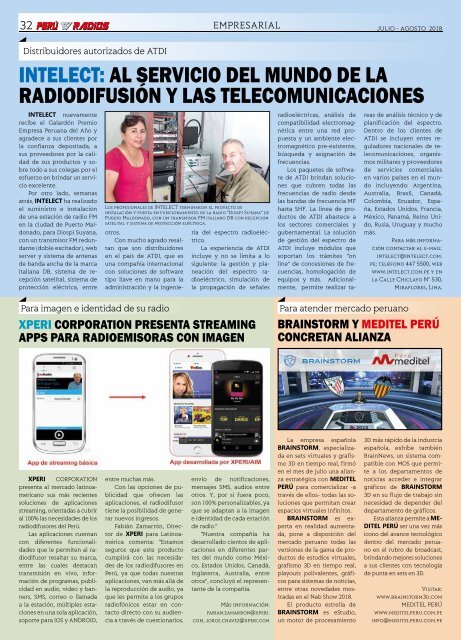 REVISTA PERÚ TV RADIOS JUL - AGO 2018