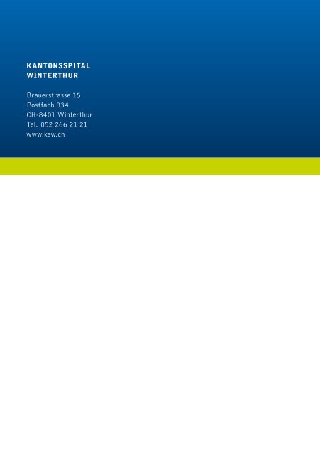 Winterthurer Ärztefortbildung (PDF) - Kantonsspital Winterthur
