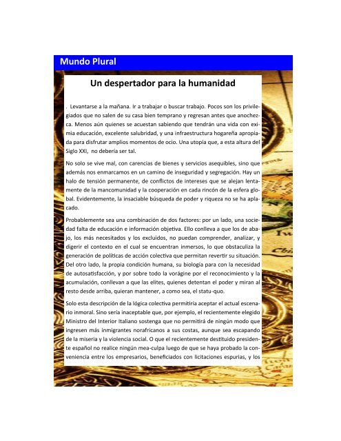 revista mundo plural julio