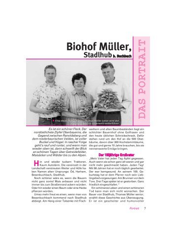 Biohof Müller, Stadlhubb. Buchbach - bei Hofgut Letten