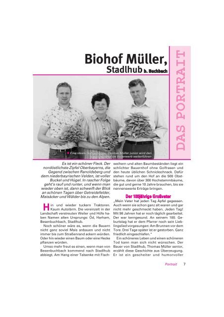 Biohof Müller, Stadlhubb. Buchbach - bei Hofgut Letten