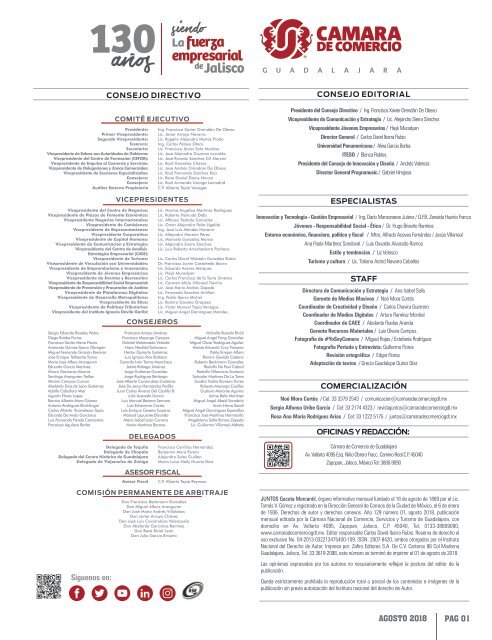 Juntos Gaceta Mercantil - Agosto 2018