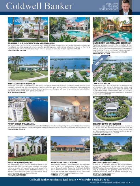 August 2018 Palm Beach Real Estate Guide