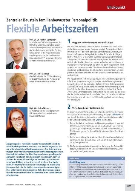 Flexible Arbeitszeiten - Forschungszentrum Familienbewusste ...