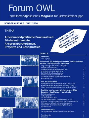 Arbeitsmarktpolitische Praxis aktuell - Jobcenter im Kreis Paderborn