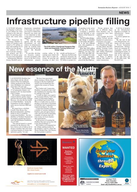 Tasmanian Business Reporter August 2018