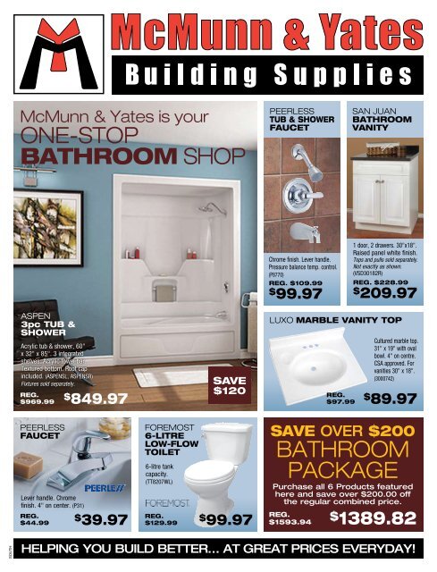 One Stop Bathroom Shop Mcmunn And Yates Building Supplies