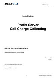 Installation Profix Server Call Charge Collecting Guide for ... - APENEX