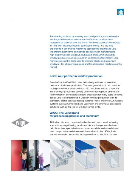 The Leitz full range of products - Leitz Tooling Systems Inc.