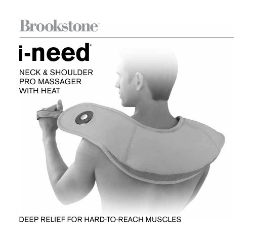 Neck & shoulDer pro massager with heat - Brookstone