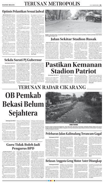 E - PAPER RADAR BEKASI EDISI 1 AGUSTUS 2018