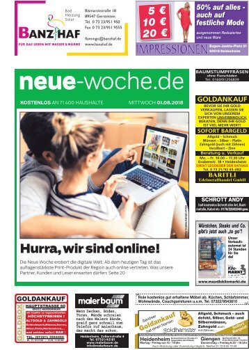 01.08.2018 Neue Woche