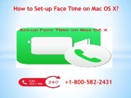 +1-800-582-2431 Set-up Face Time on Mac OS X