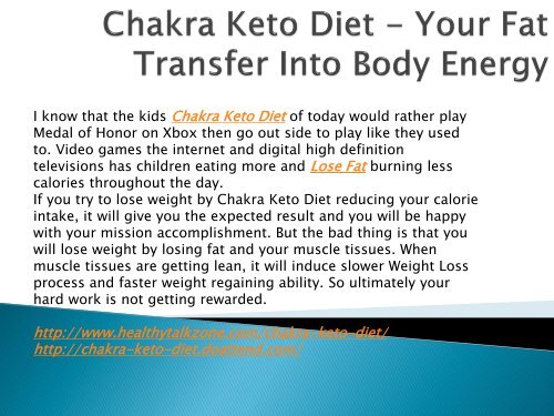 Chakra Keto Diet - Increase Your Stamina Level