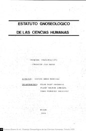 1973 - Estatuto gnoseológico de las ciencias humanas