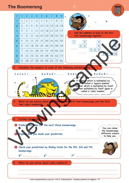 PR-6103UK Number Patterns to Algebra 4