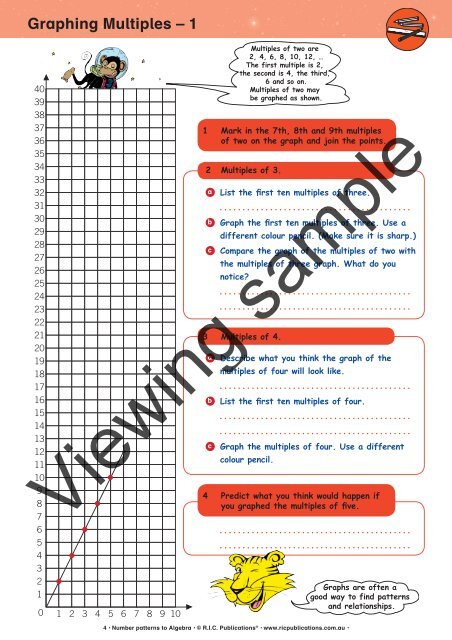 PR-6103UK Number Patterns to Algebra 4