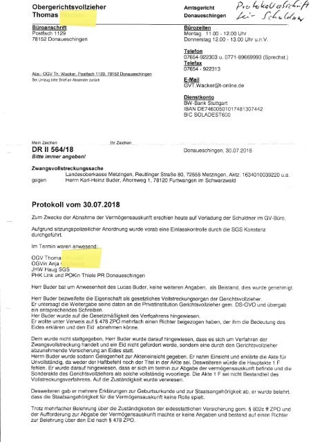 Protokoll Ev 30 7 18