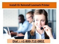 Install Or Reinstall Lexmark Printer