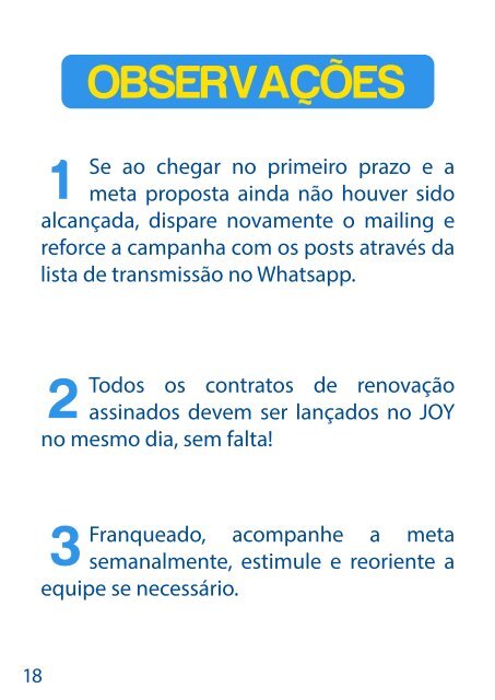 Etapas padrão de renovação de contratos