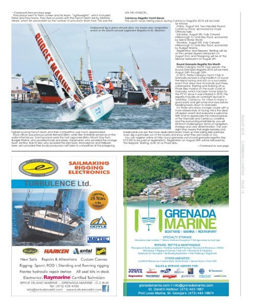 Caribbean Compass Yachting Magazine - August 2018