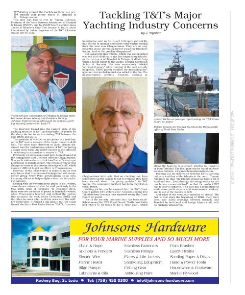 Caribbean Compass Yachting Magazine - August 2018