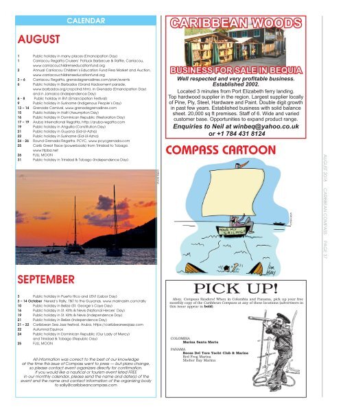 Caribbean Compass Yachting Magazine - August 2018