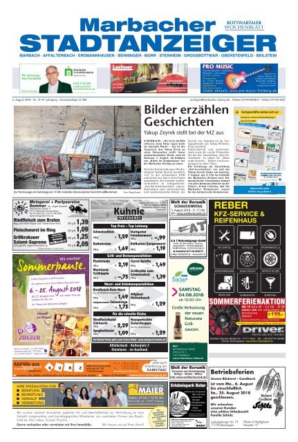 Marbacher Stadtanzeiger KW 31/2018