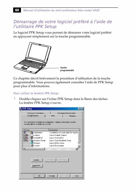 Sony PCG-505G - PCG-505G Istruzioni per l'uso Francese