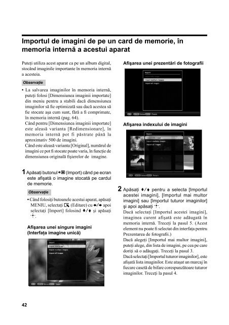 Sony DPP-F800 - DPP-F800 Consignes d&rsquo;utilisation Roumain