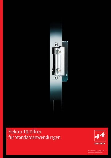 Türöffner Standard-Katalog - ASSA ABLOY