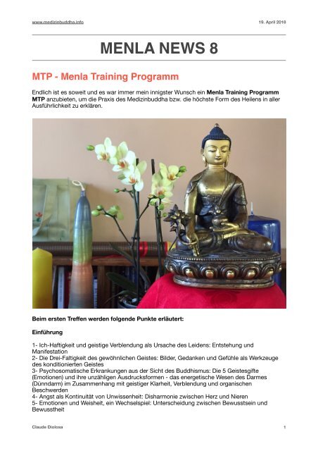 Menla Training Programm