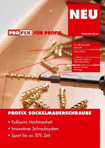 NEU profix SockElmaUErSchraUbE - SMW Schrauben