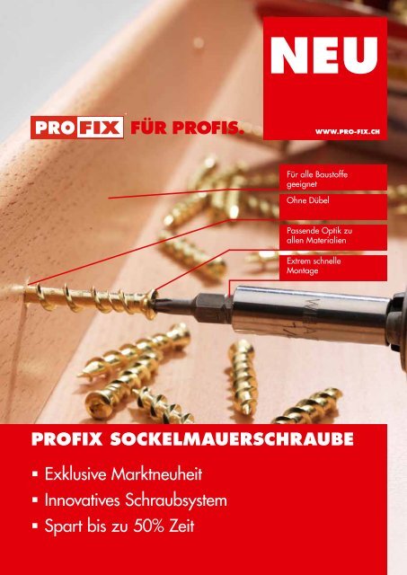 NEU profix SockElmaUErSchraUbE - SMW Schrauben