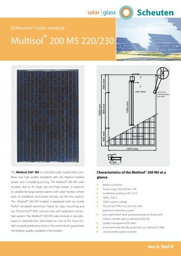 Multisol® 200 M5 220/230 - Scheuten