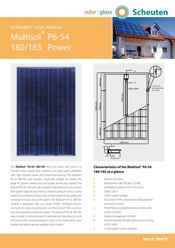 Multisol® P6-54 180/185 Power - Scheuten