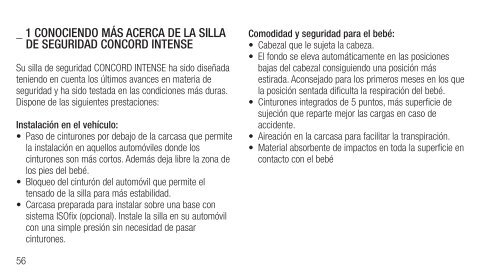 SillaCocheBebe.com | Manual de instrucciones | Concord Intense