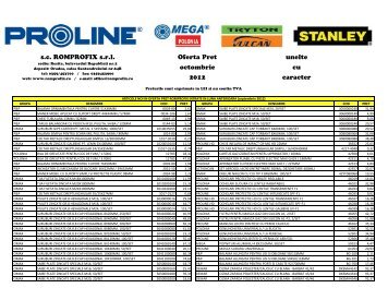 lista preturi - ROMPROFIX