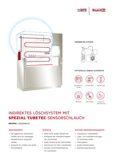 Objekt-Löschanlagen mit TubeTec-Sensorschlauch